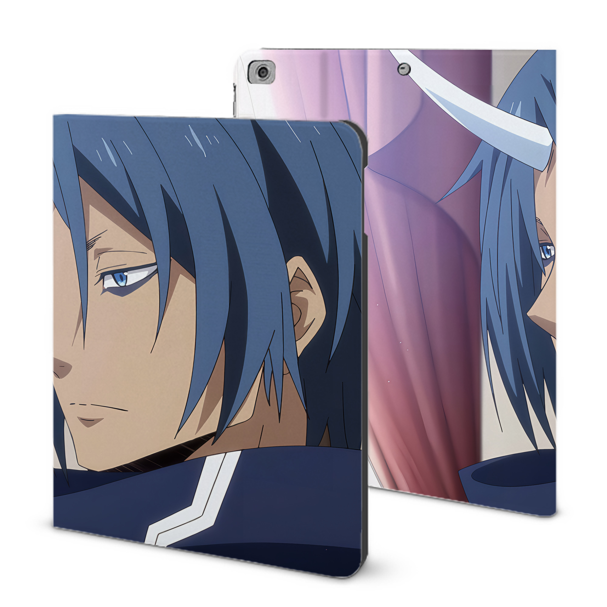 （画像用） 転スラ Regarding Reincarnated to Slime IPad ケース ブック型 PUレザー TPU 耐衝撃 軽量 薄型 ペン収納なし 全面保護 IPad 各モデル対応
